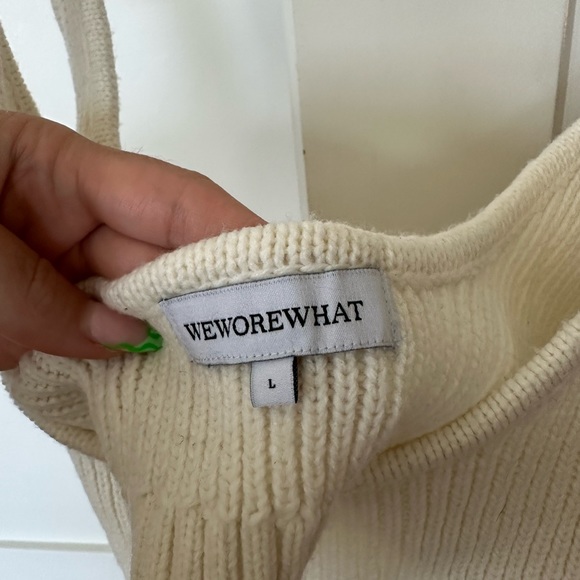 WeWoreWhat Scoop Chunky Cozy Stitch Pull On Bra Top - Cream L - Picture 5 of 6